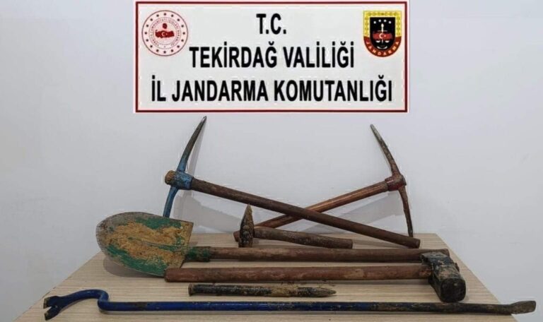 Tekirdağ’da kaçak kazı yapan 6 şüpheli yakalandı | Çorlu’da Haber