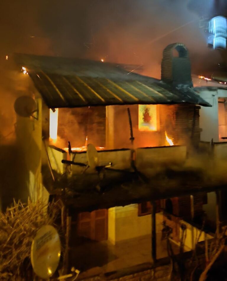 Yazlık ev çıkan yangında kullanılamaz hale geldi