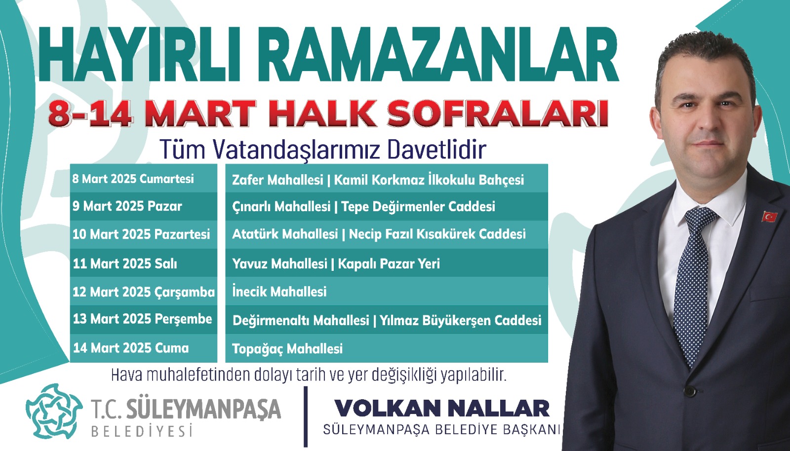 Halk Sofraları Bu Hafta Yedi Farklı Mahalleye Konuk Oluyor Halk Sofraları Bu Hafta Yedi Farklı Mahalleye Konuk Oluyor