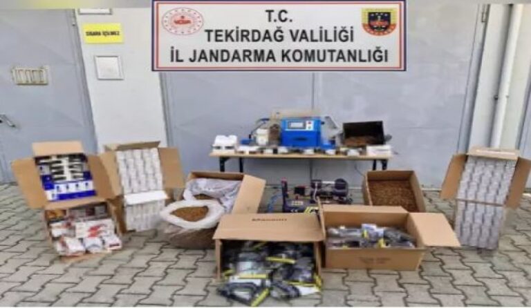 KAÇAK SİGARA İMALATHANESİNE BASKIN