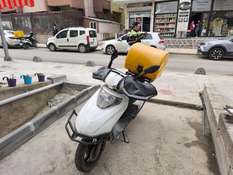 Köpeklerin kovaladığı motokuryenin motosikletinin devrildiği kaza kamerada