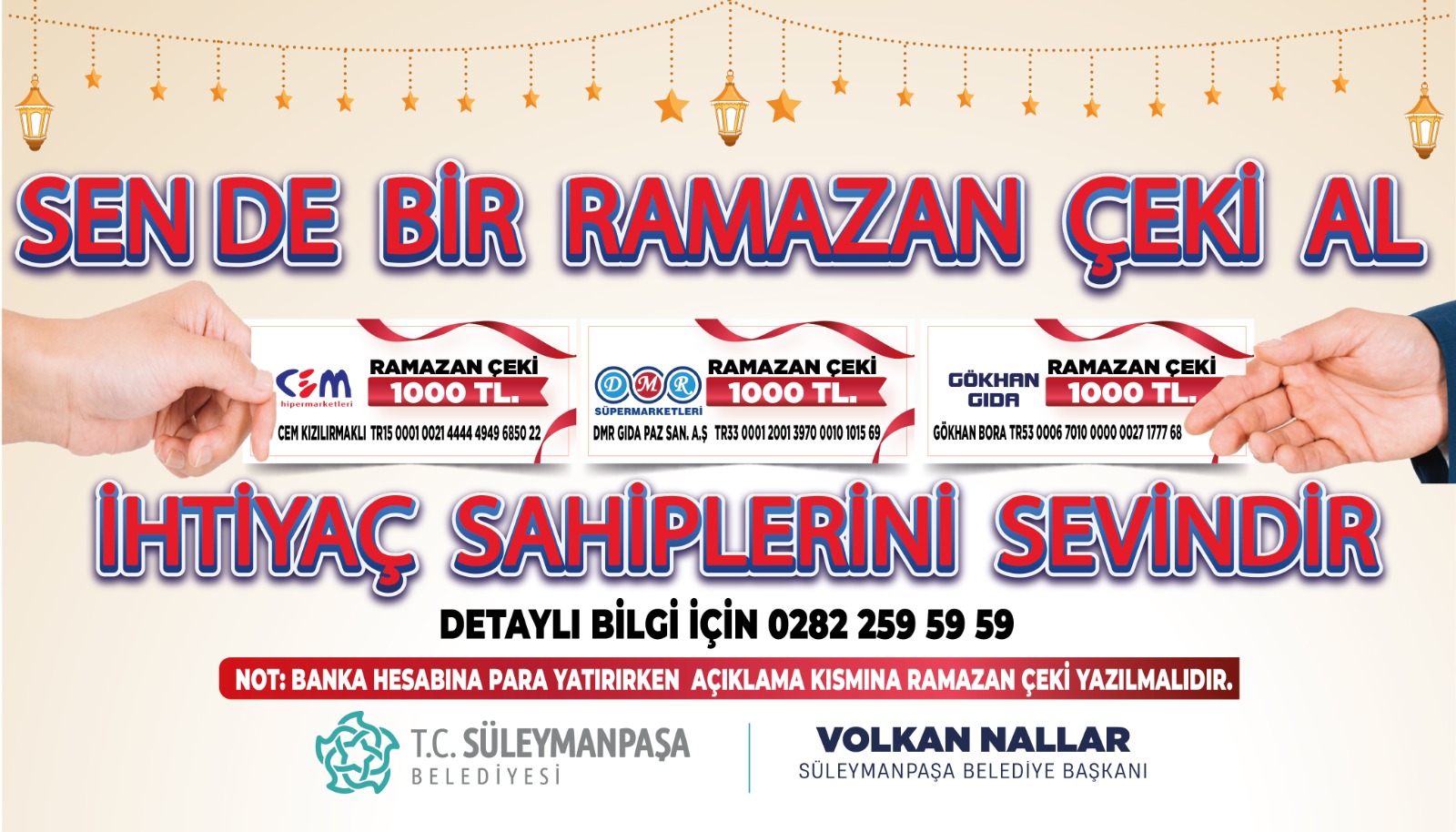 Süleymanpaşa Belediyesinden Ramazan Ayında Anlamlı Kampanya Süleymanpaşa Belediyesinden Ramazan Ayında Anlamlı Kampanya