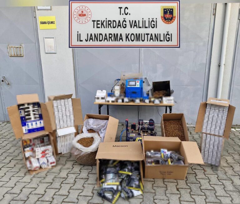 Tekirdağ’da 100 bin makaron ele geçirildi | Çorlu’da Haber
