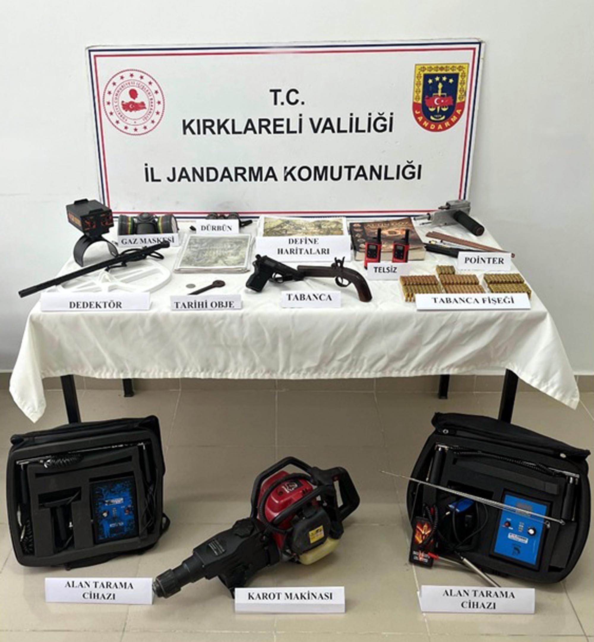 Patlayıcı kullanarak define arayan 14 şüpheli gözaltında Patlayıcı kullanarak define arayan 14 şüpheli gözaltında