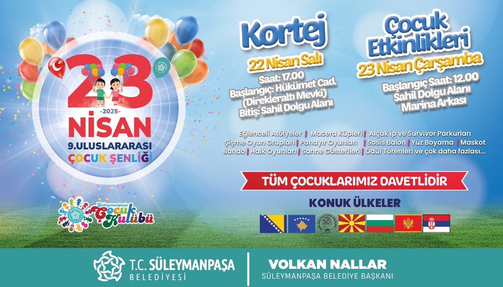 Süleymanpaşalı Çocuklar 23 Nisan Coşkusunu Doyasıya Yaşayacak Süleymanpaşalı Çocuklar 23 Nisan Coşkusunu Doyasıya Yaşayacak