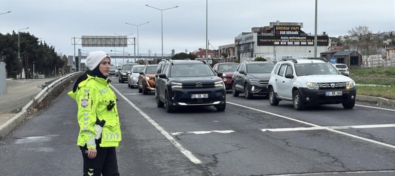 Tekirdağ-İstanbul Kara Yolunda Trafik Denetimleri Artırıldı