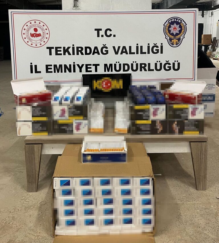 Tekirdağ’da 35 bin 780 makaron ele geçirildi | Çorlu’da Haber