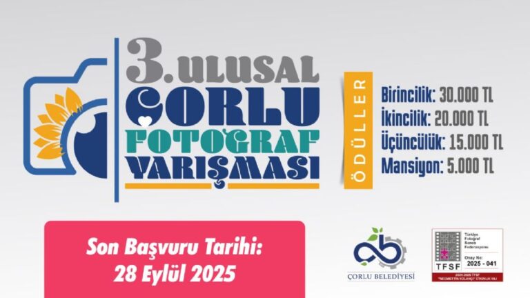 3. Ulusal Çorlu Fotoğraf Yarışması Başlıyor