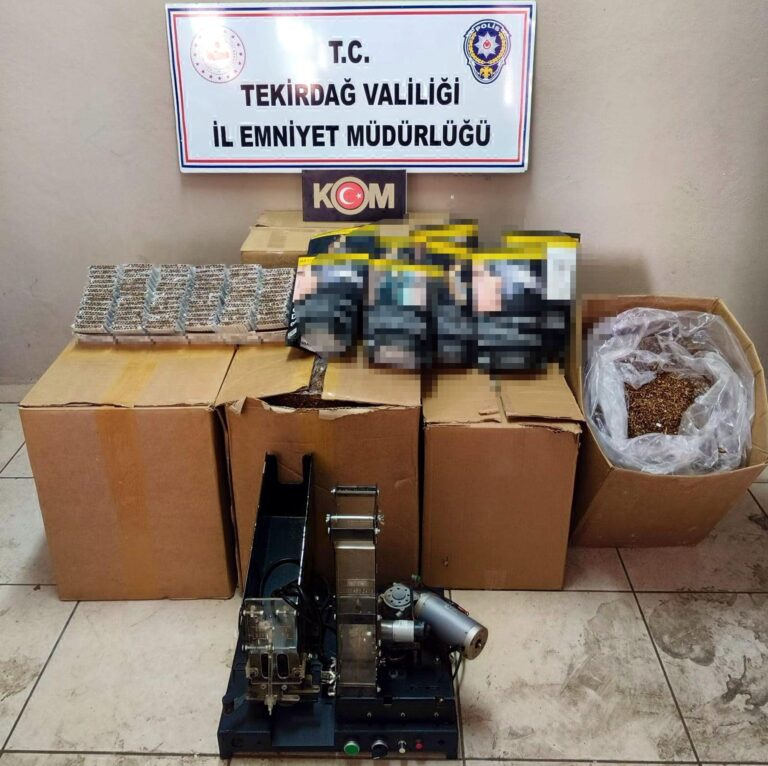Tekirdağ’da kaçak sigara operasyonunda 3 gözaltı | Çorlu’da Haber
