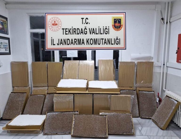 Tekirdağ’da kaçak tütün operasyonu; 3 gözaltı | Çorlu’da Haber