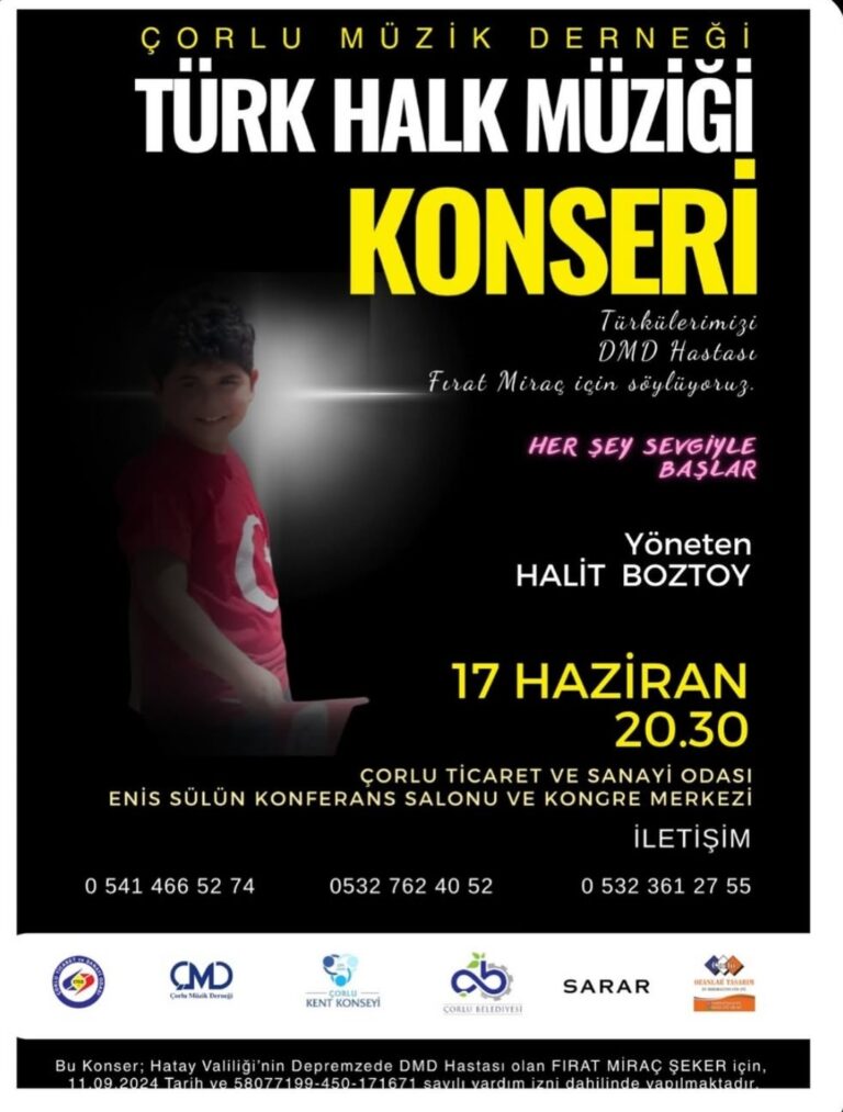 Çorlu Müzik Derneği’nden Anlamlı Konser: Fırat Miraç İçin Türküler Söylenecek