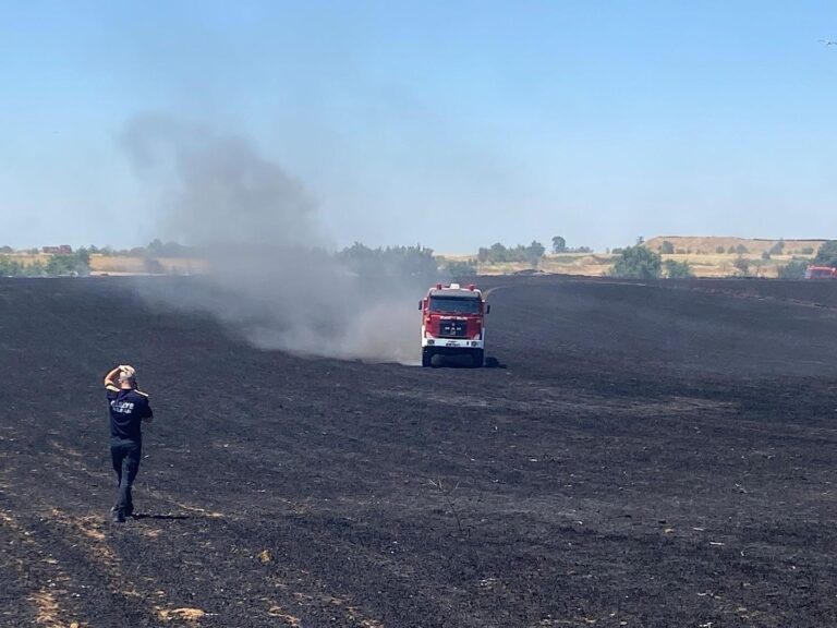 Edirne’de 40 dönüm buğday tarlası yandı