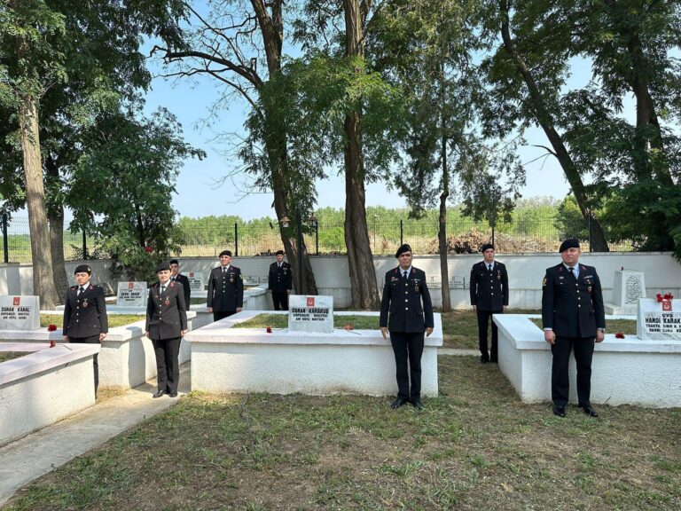 Edirne’de jandarmanın kuruluş yıl dönümünde şehitler anıldı