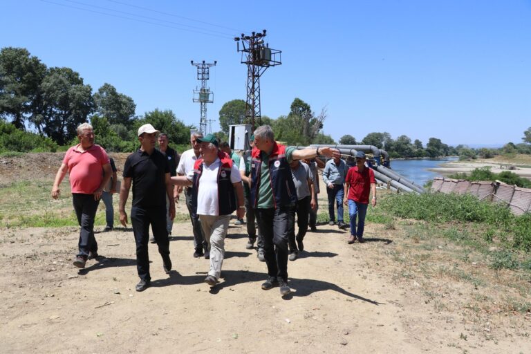 Edirne’deki sulama istasyonlarında inceleme