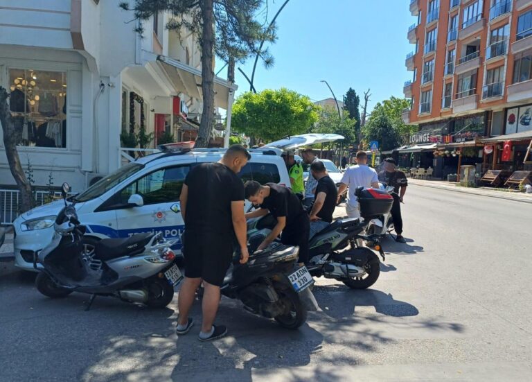Keşan’da polisten motosiklet denetimi