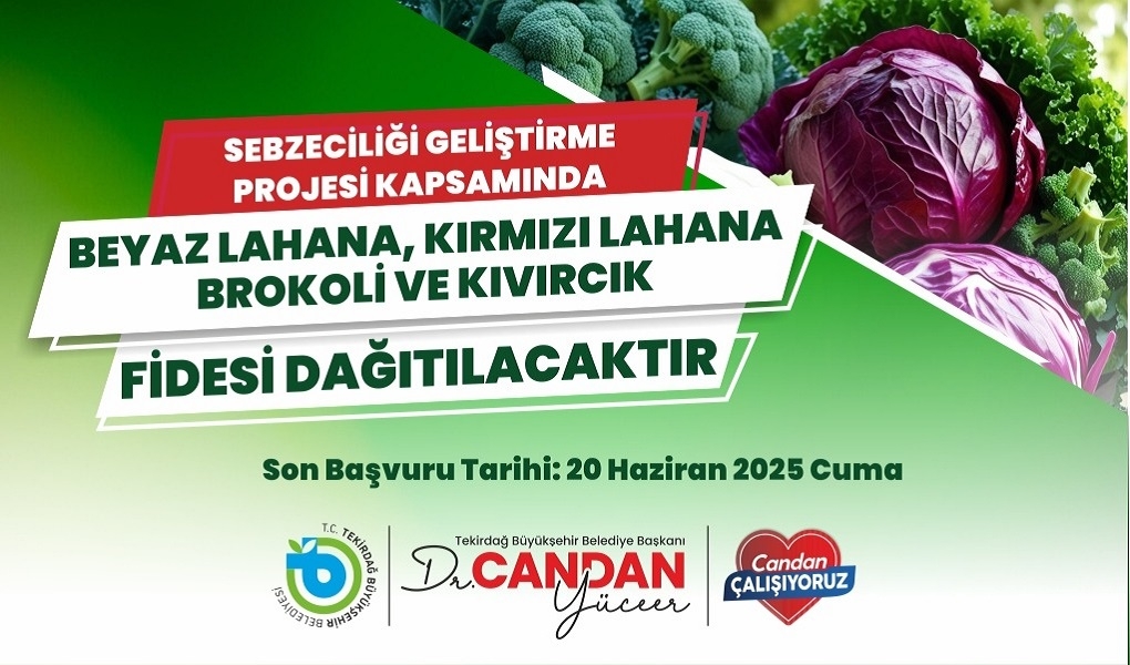 SEBZE FİDESİ DAĞITIMI İÇİN SON BAŞVURU TARİHİ 20 HAZİRAN SEBZE FİDESİ DAĞITIMI İÇİN SON BAŞVURU TARİHİ 20 HAZİRAN