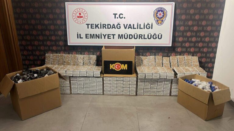 Tekirdağ’da sigara kaçakçılığı operasyonunda 5 gözaltı | Çorlu’da Haber