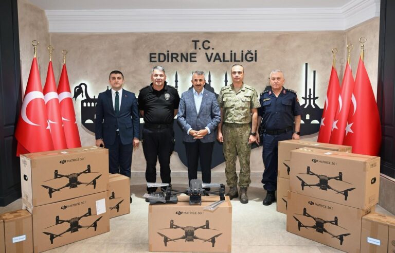 Edirne’de güvenlik güçlerine yeni nesil İHA’lar alındı