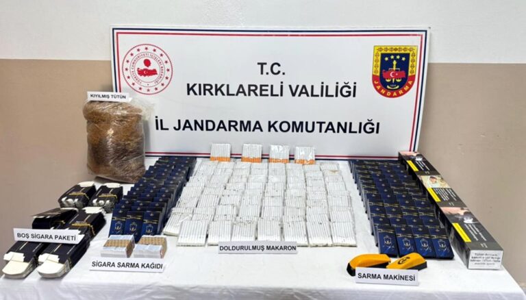Kırklareli’de kaçak tütün ürünleri ele geçirildi