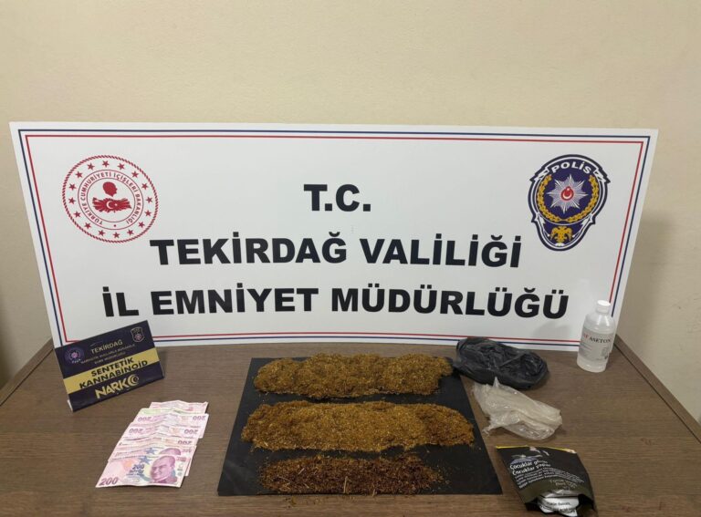 Tekirdağ’da uyuşturucu operasyonunda 3 tutuklama | Çorlu’da Haber