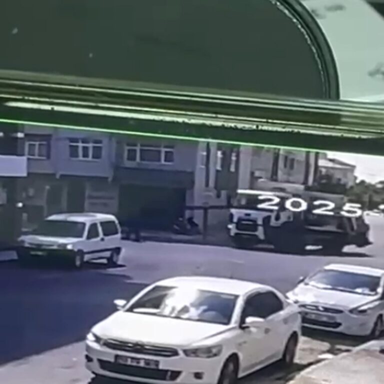 Çöp kamyonunun çarptığı yaya öldü; kaza kamerada | Çorlu’da Haber