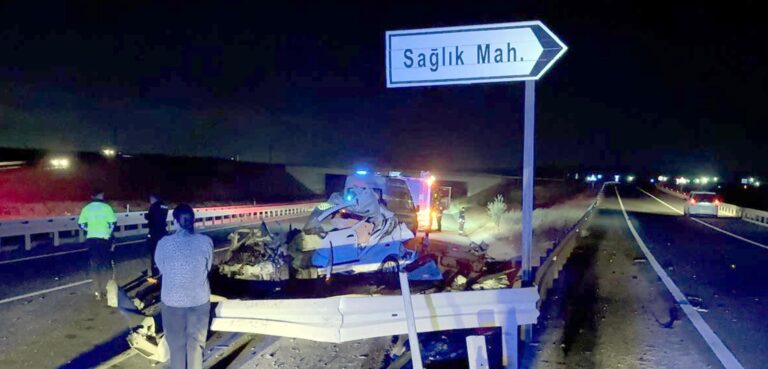 Tekirdağ’da bariyere çarpan otomobilin sürücüsü öldü | Çorlu’da Haber