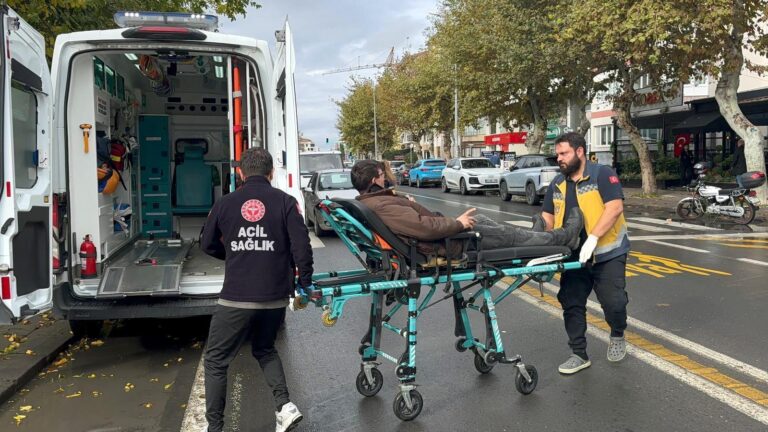 Tekirdağ’da, otomobilin çarptığı motosiklet sürücüsü yaralandı | Çorlu’da Haber