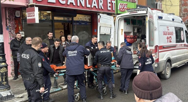 Kasapta elini kaptırdığı kıyma makinesiyle hastaneye götürüldü