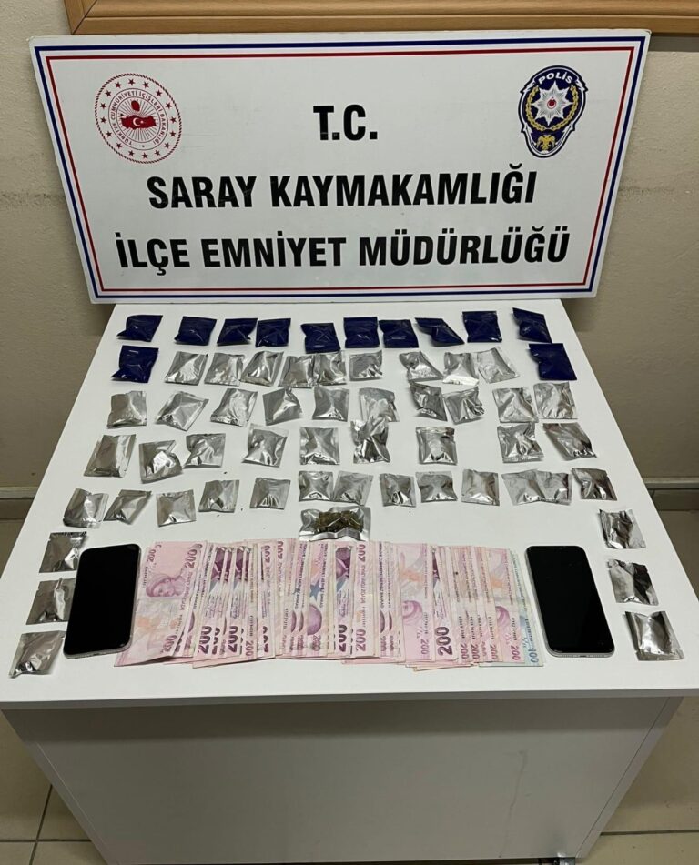 Saray’da uyuşturucu operasyonu; 2 tutuklama