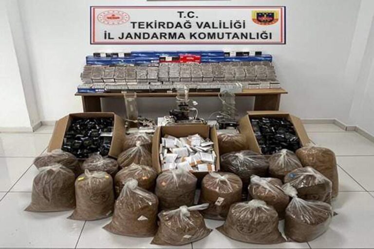 Tekirdağ’da jandarmanın kaçakçılık operasyonunda 21 tutuklama