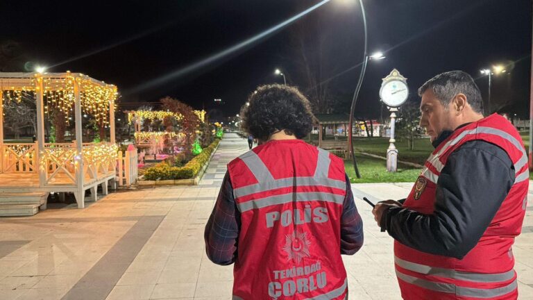 Tekirdağ’da polis dron destekli denetimleri artırdı