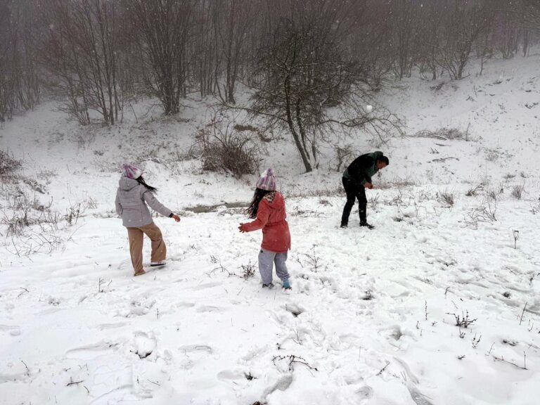 Tekirdağ’da Ganos Dağı’nda kar kalınlığı 10 santimetreye ulaştı