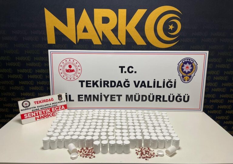Tekirdağ’da ‘torbacı’ operasyonunda 11 bin hap ele geçirildi; 5 tutuklama