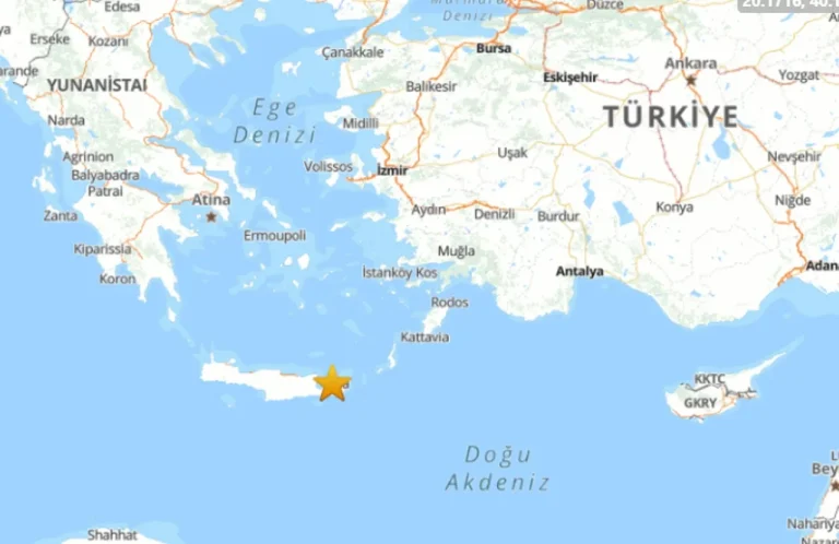 Ege Denizi Açıklarında 5,9 Büyüklüğünde Deprem! Girit Adası Sallandı