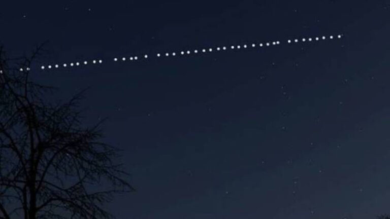 Tekirdağ Semalarında İlginç Görüntü: Starlink Uyduları Görüldü