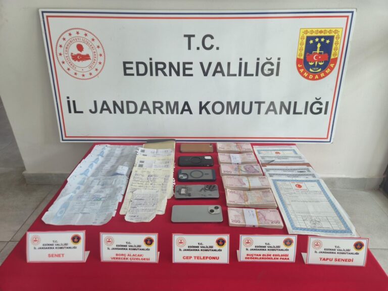 Edirne’de tefecilik operasyonu: 6 gözaltı