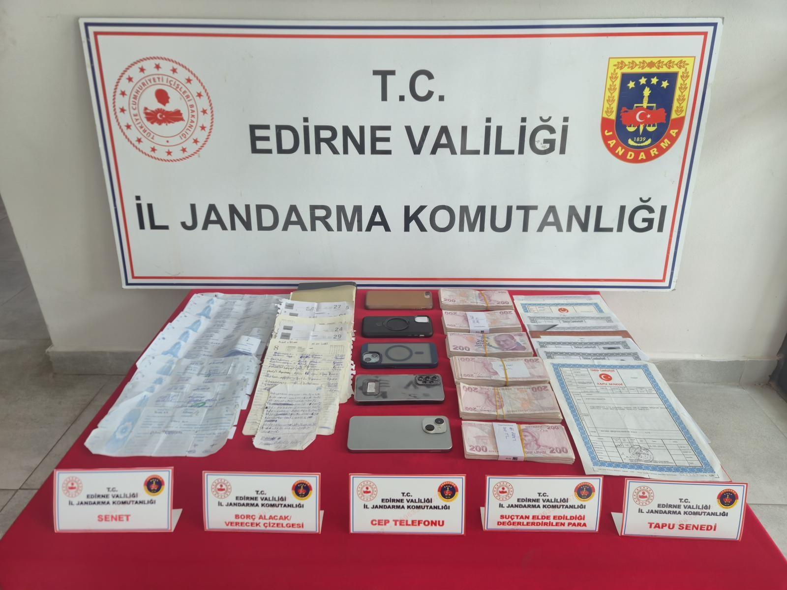 Edirne’de tefecilik operasyonu: 6 gözaltı Edirne’de tefecilik operasyonu: 6 gözaltı