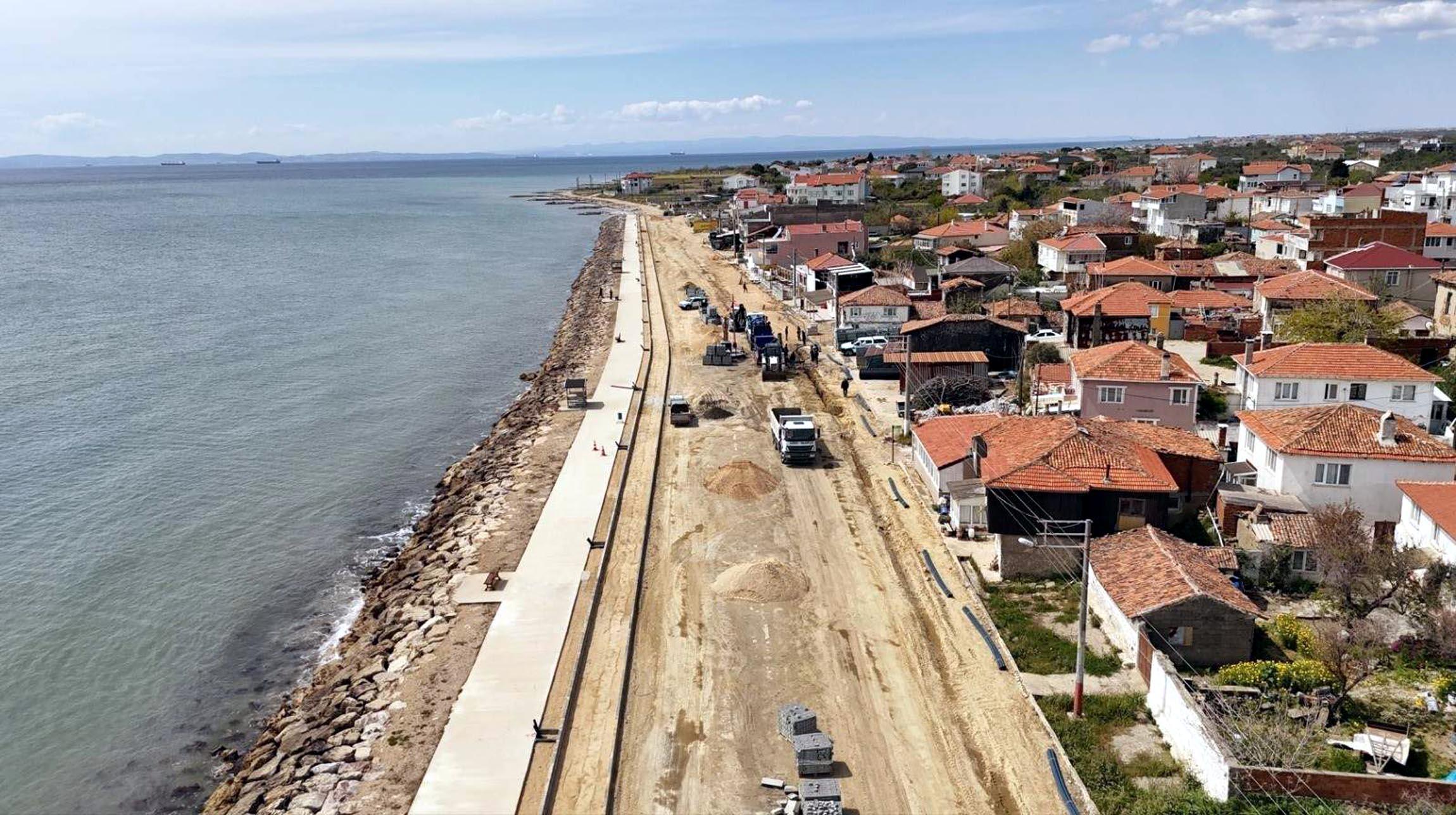Tekirdağ Eriklice sahili yeniden düzenleniyor Tekirdağ Eriklice sahili yeniden düzenleniyor