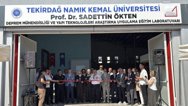 NKÜ’de ‘Prof. Dr. Sadettin Ökten Deprem Mühendisliği ve Yapı Teknolojileri Araştırma Uygulama Eğitim Laboratuvarı’ açıldı