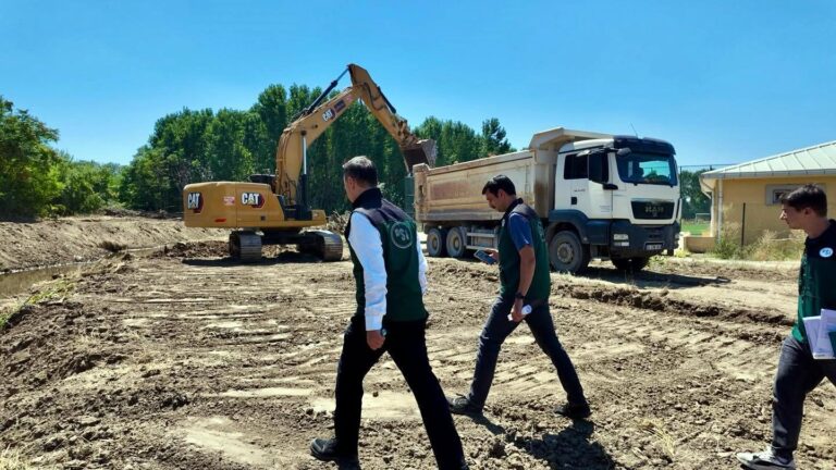 DSİ’nin ‘Süloğlu Taşkın Koruma Tesisi’ inşaatı devam ediyor