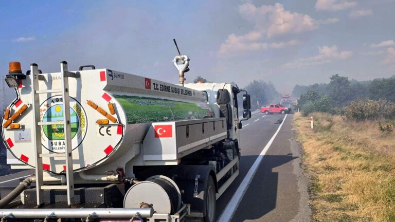 Edirne’de anız yangını ormana sıçradı; havadan ve karadan müdahale sürüyor (2)