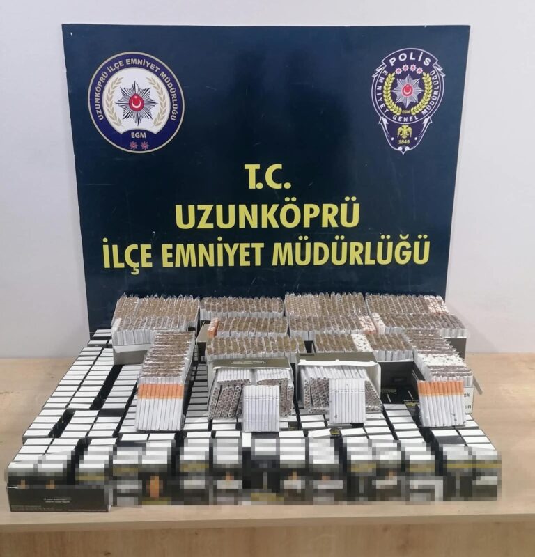 Edirne’de iş yerlerinde 12 bin 420 makaron ele geçirildi