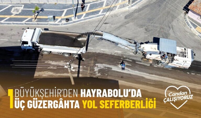 BÜYÜKŞEHİR’DEN HAYRABOLU’DA ÜÇ GÜZERGÂHTA YOL SEFERBERLİĞİ